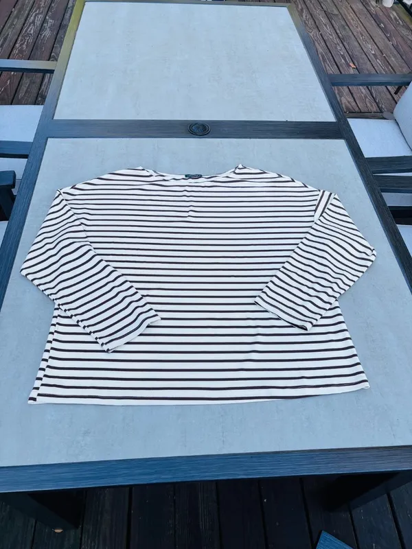 Ladies XXL Brown/Beige Stripe Top - like new! - Image 5