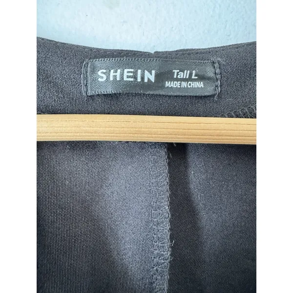 SHEIN Black Button Front V Neck Vest Women’s Size Large Tall - Image 5