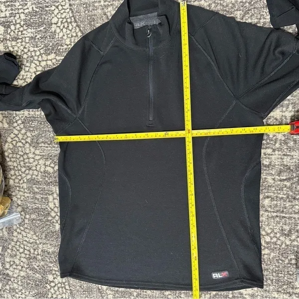 RLX Ralph Lauren Women’s Size L Black Quarter Zip Baselayer Activewear Top - Image 6