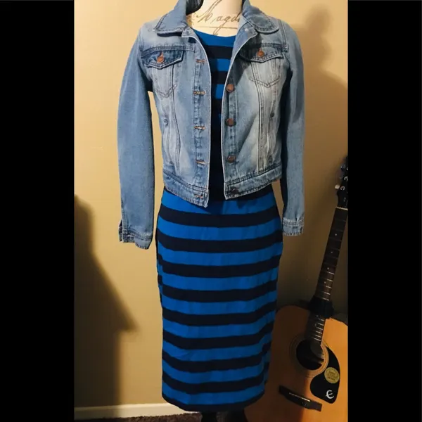 a New Day Blue and navy slim dress - Image 3
