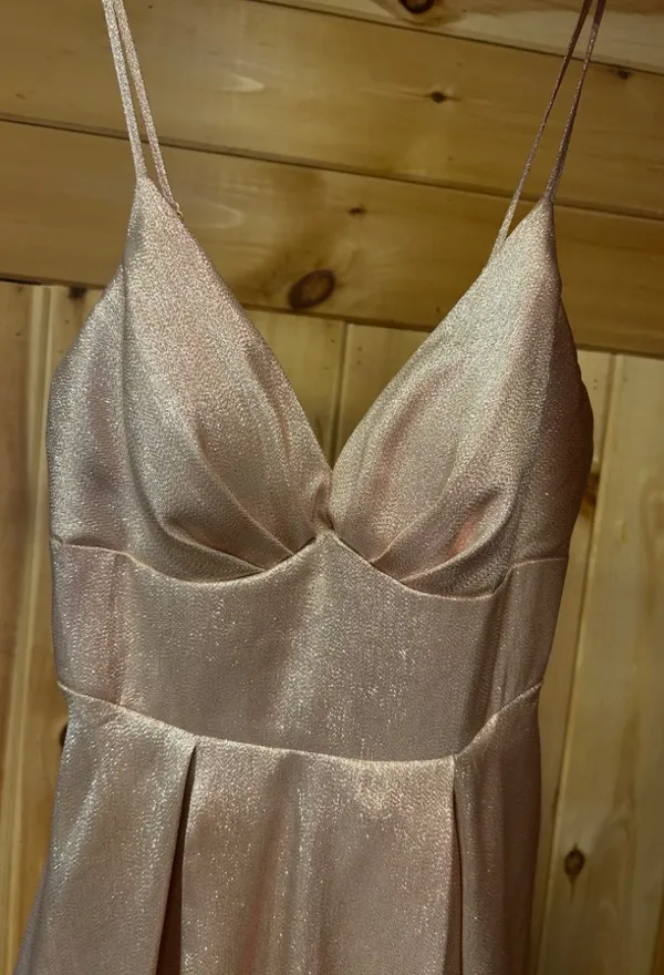 B. Smart Pink Sparkly Prom Dress - Image 3