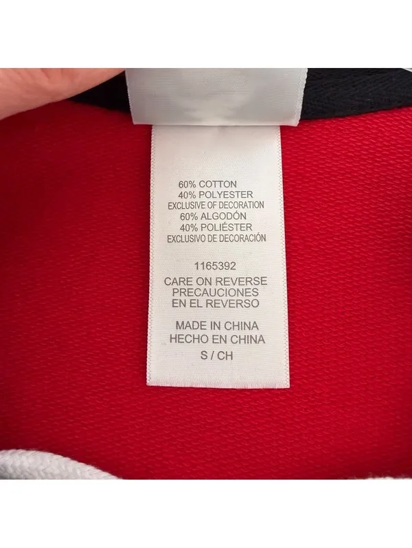 NHL Chicago Blackhawks Lace Up Hooded Top Red Size Small Sporty - Image 5
