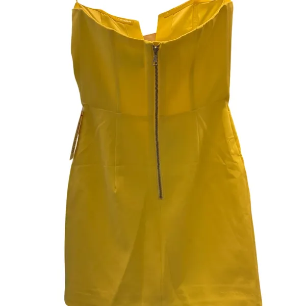 Bardot Strapless Dress Yellow Size XS NWT Cocktail Wedding Homecoming Grad Femme - Image 4