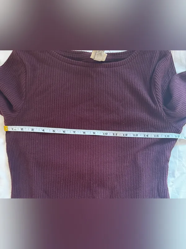 Target A New Day NWT Burgundy Ribbed Long Sleeve Knit Dress M - Image 7