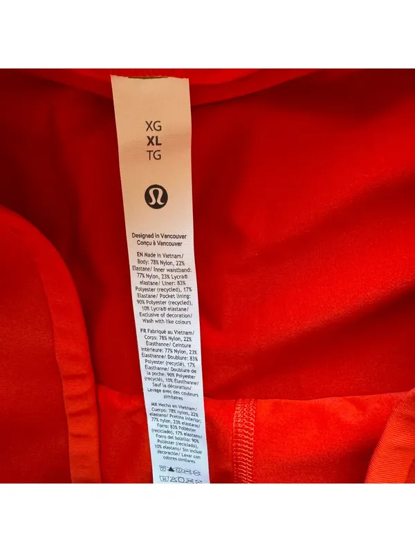 Lululemon License to Train Super High Rise Short 3.5" Cherry Ember XL/12 NWT - Image 9