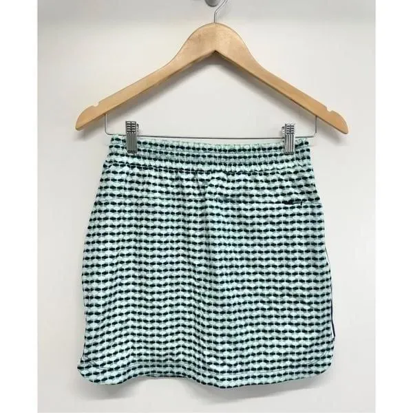 Lady Hagen Size XS‎ Green Navy Geometric Print Athletic Golf Mini Skirt Stripe - Image 5