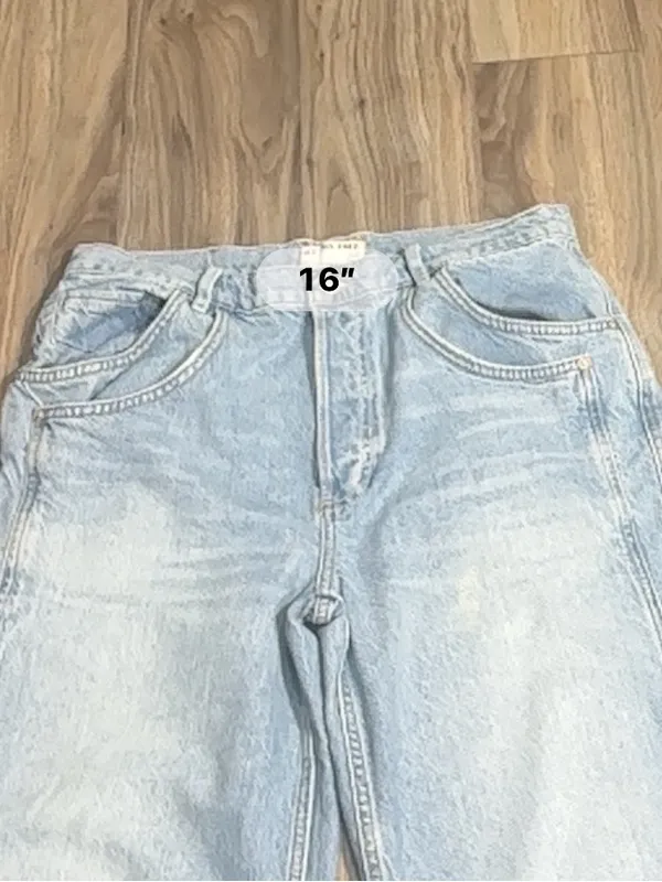 We The Free Light Blue High-Rise Wide Leg Jeans - Image 5