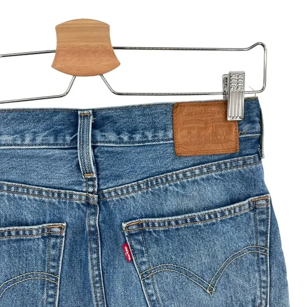 Levi's Deconstructed‎ Mini Skirt Medium Wash Denim Jean Size 28 - Image 7