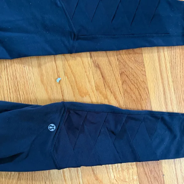 Lululemon High Times Pant Lattice Size 4 Black High Rise Luon Leggings - Image 3