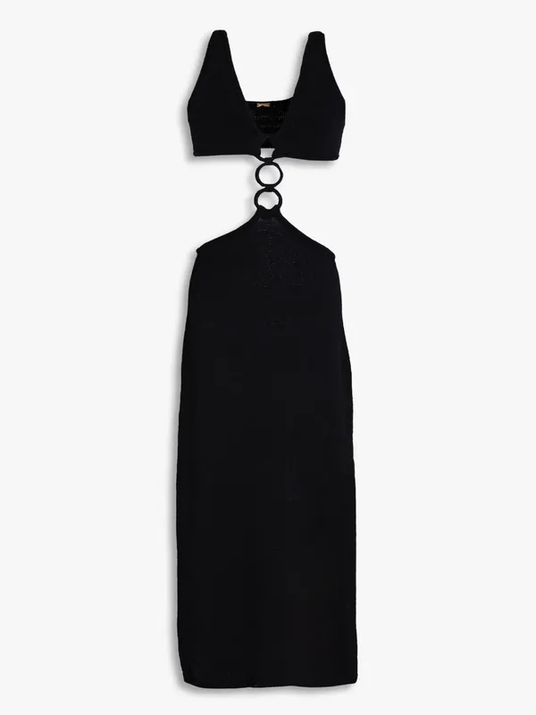 Cult Gaia Mert Knit Cutout Midi‎ Dress Black Medium EUC - Image 11