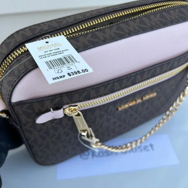 Powder Blush Chain Crossbody Bag - Image 5