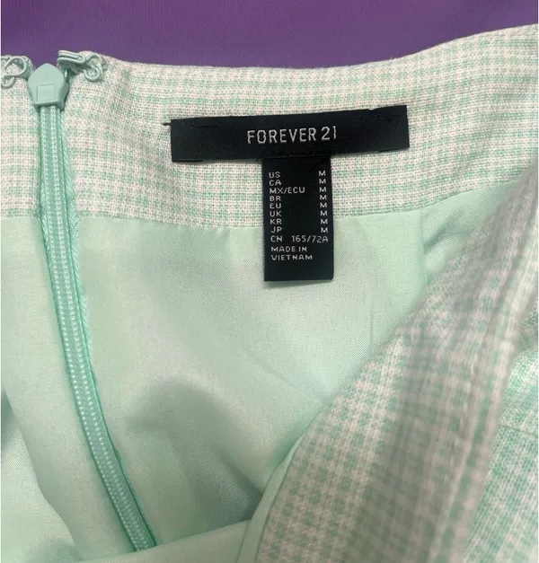 Forever 21 Mini Skirt Teal - Image 2