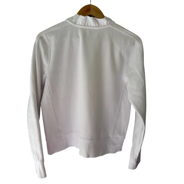 T by Talbots White Mock Neck Pullover | Small - Image 2
