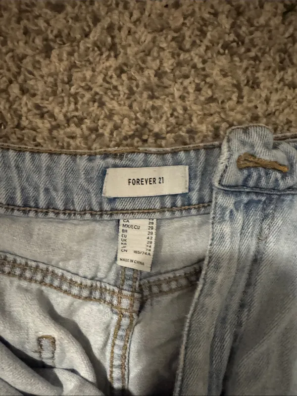 Forever 21 Light Wash Denim Shorts - Image 2
