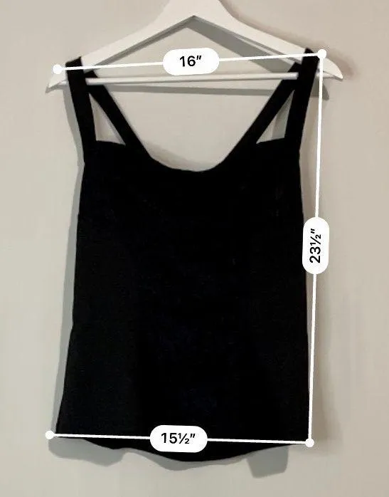 DNA Couture Women’s Crisscross Back Mock Corset Lace Tank Top Black NWOT - Image 9