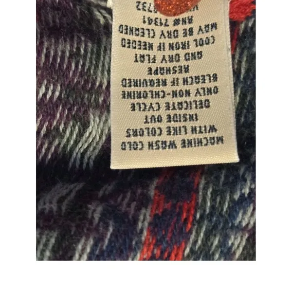 LL Bean Fair Isle Cotton Cashmere Turtleneck Sweater LRG Cabin Cozy - Image 5