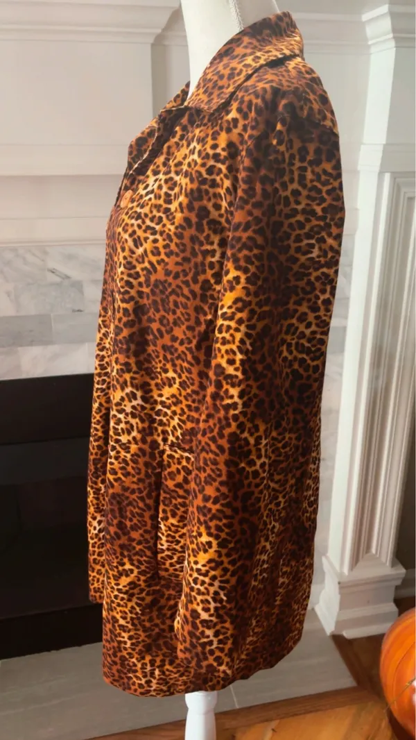 Size M Animal Print Coat by Diane Lewis - Image 3