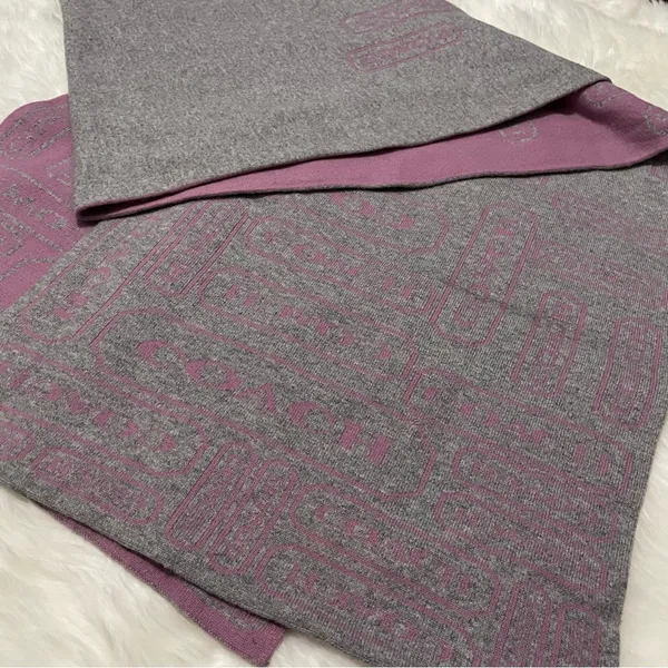 Coach Signature Logo Monogram Statement Scarf Y2K Nostalgia Winter Cozy - Image 3