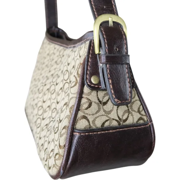 Vintage Y2K Brown Canvas Shoulder Bag - Image 5