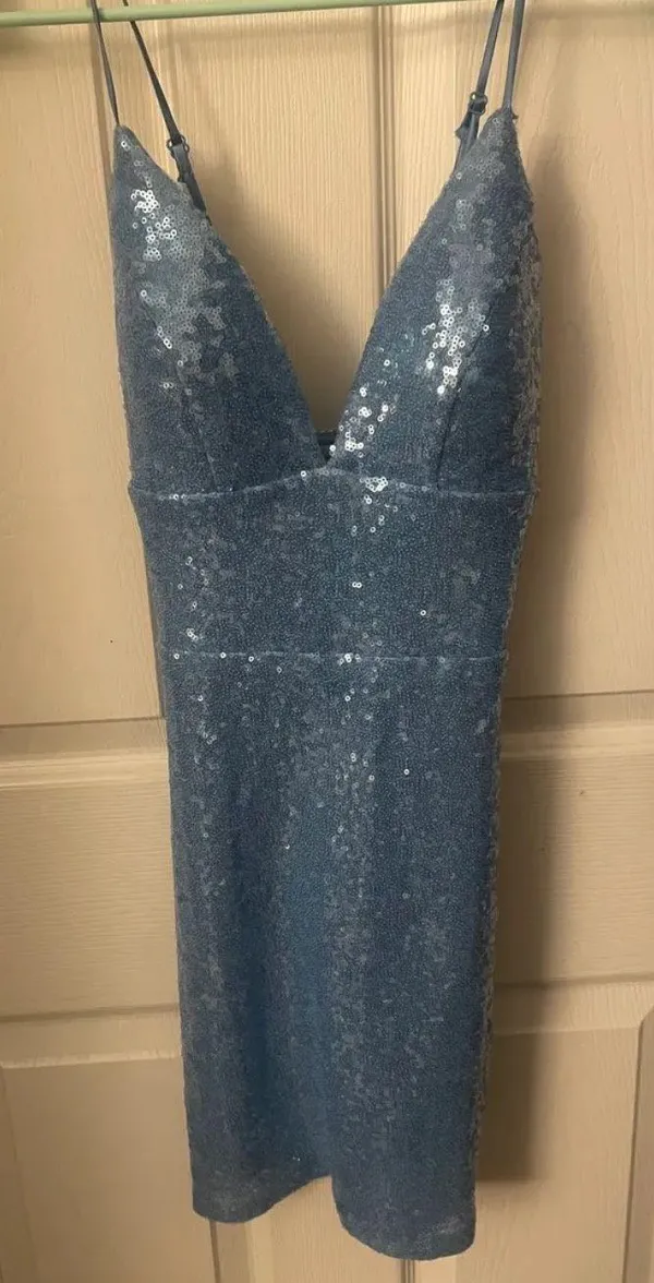 Nordstrom Blue Sequence Dress - Image 2