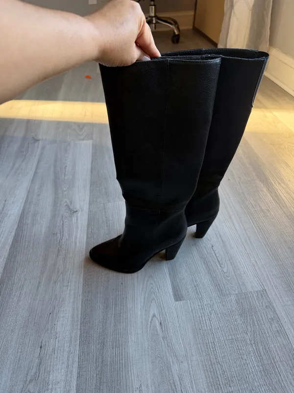 Botas altas Zodiac negras tacón bajo mujer talla 5 - Image 4