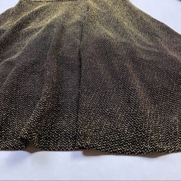 Material Girl‎ Metallic Gold Mesh Neckline Dress - Image 2