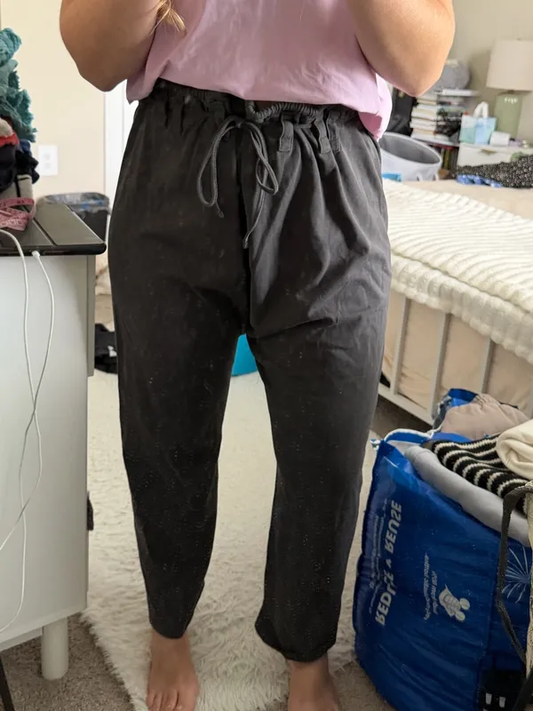 Zara Gray Drawstring Pants - Image 7