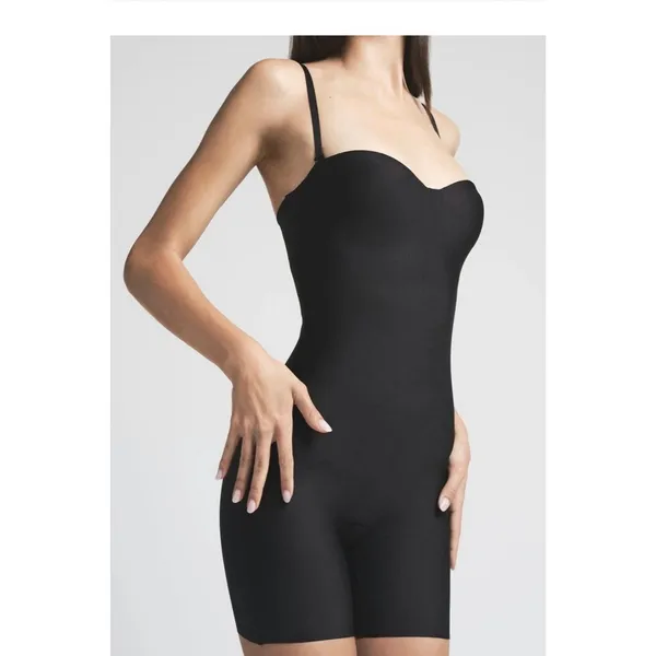Skims Body CS underwire Mid Thigh Bodysuit large Onyx New with tags - Image 2