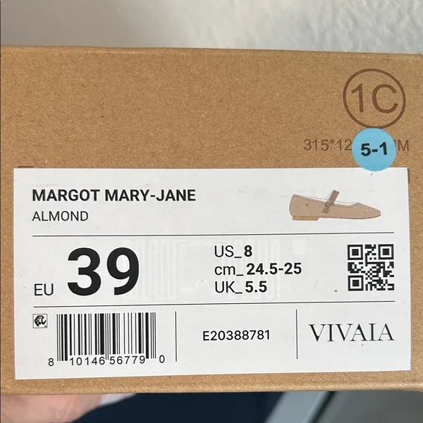 Vivaia Women's Margot Mary Jane Lightweight Breathable Flats in Almond - US 8 - Image 2