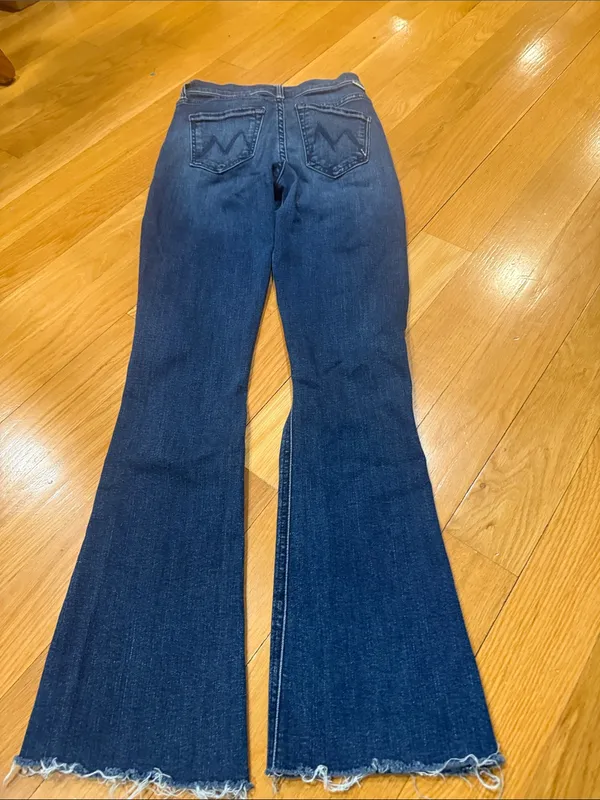 Mother The runaway fray precious heirloom distressed skinny flare jeans size 24. - Image 11