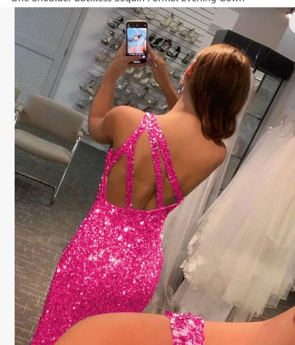 Hot Pink New Prom Dress - Image 2