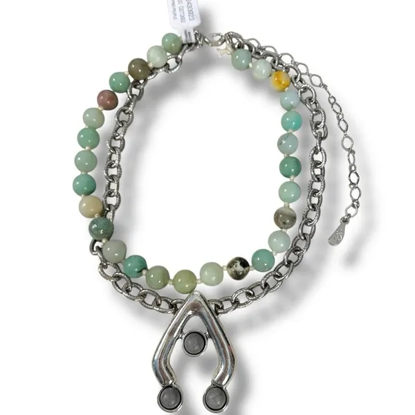Free People Ariana Ost Bohemian Chunky Layered Think Im Dreaming Necklace NWT - Image 8