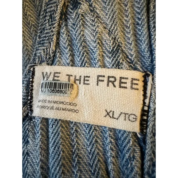 Free People XL Ziggy Striped Overalls in Beachcomber Railroad Bohemian Coastal - Image 10