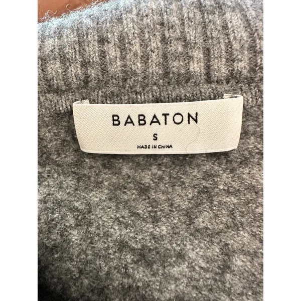 Babaton Aritzia Wool Yak Blend Off The Shoulder Sweater Dress Grey Wintercore - Image 4