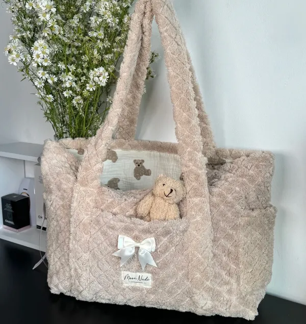 Moon Nude Teddy Tote Bag Tan - Image 2