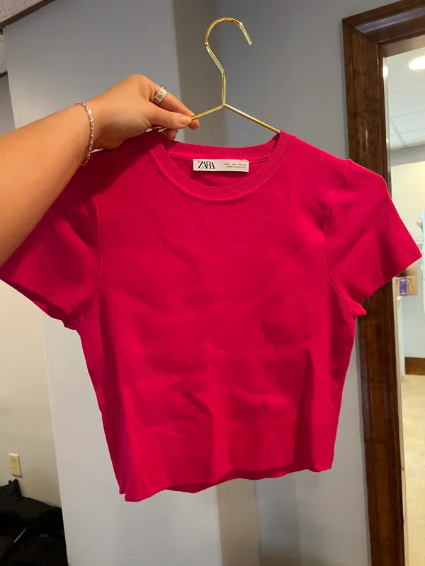 ZARA Thick Cropped Tee - Image 3