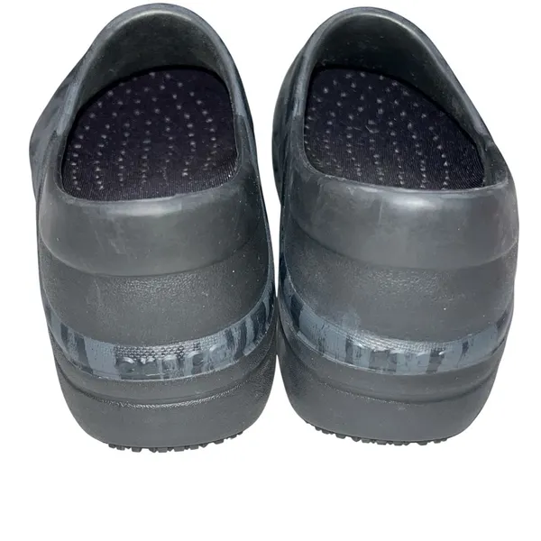 Crocs Black & Gray Leopard Print Neria Pro Slip Resistant Work Clogs Shoes 7 - Image 7