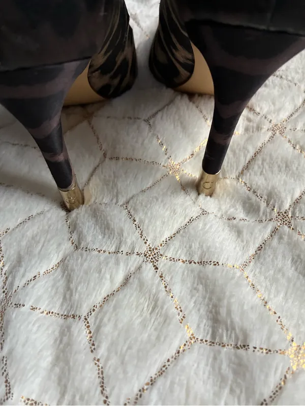 New Guess Leopard Print Pointed-Toe Stiletto Heels in Black and Brown size 6M - Image 6
