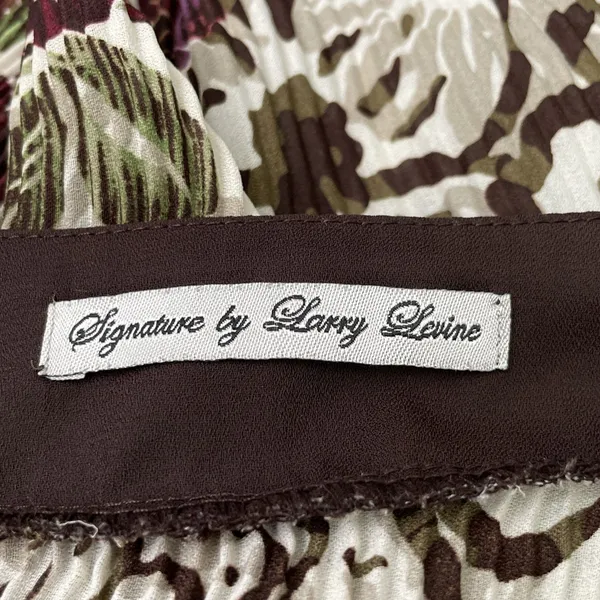 Signature Larry Levine Top Size Large Pleated Artsy Floral Whimsigoth Romantic - Image 5