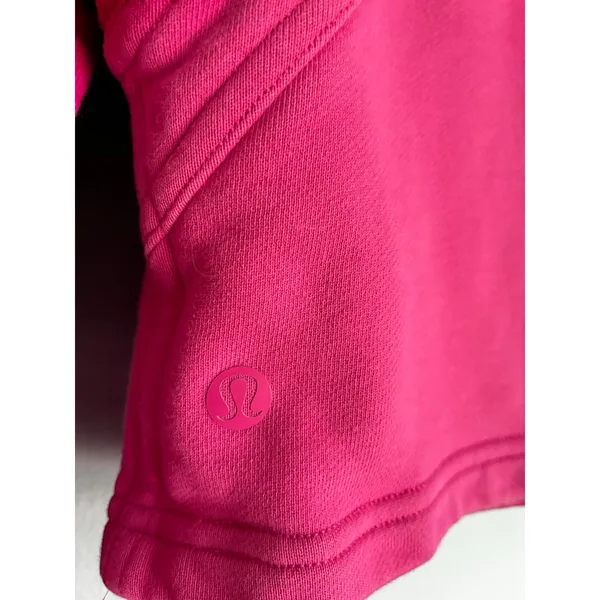 Lululemon Cropped Hoodie Size 0 Hot Pink Sweatshirt Pullover - Image 4