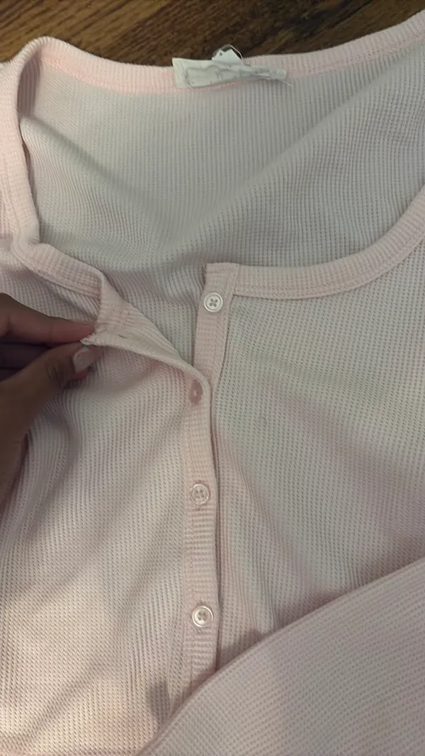 Hippie rose Ribbed set pink cardigan and striped tank top - Image 2