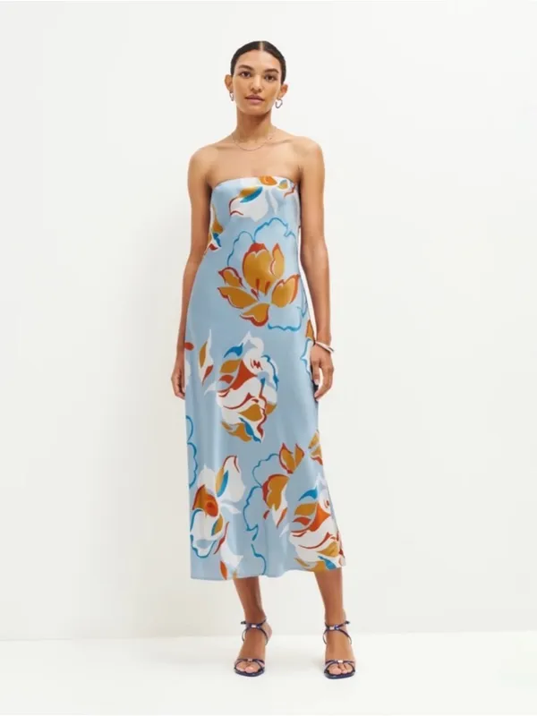 Reformation Joana Silk Dress - Image 3