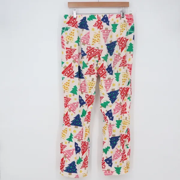 Old Navy Pajama Pants Womens M Christmas Tree Print Multicolor Holiday Excellent - Image 4