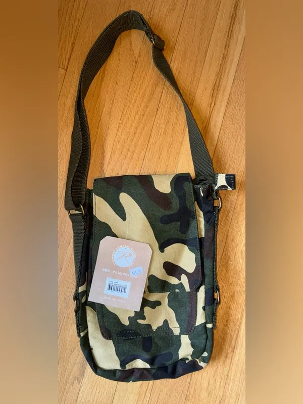 Rothco Camo Crossbody Messenger Bag - Green, Brown - Image 2