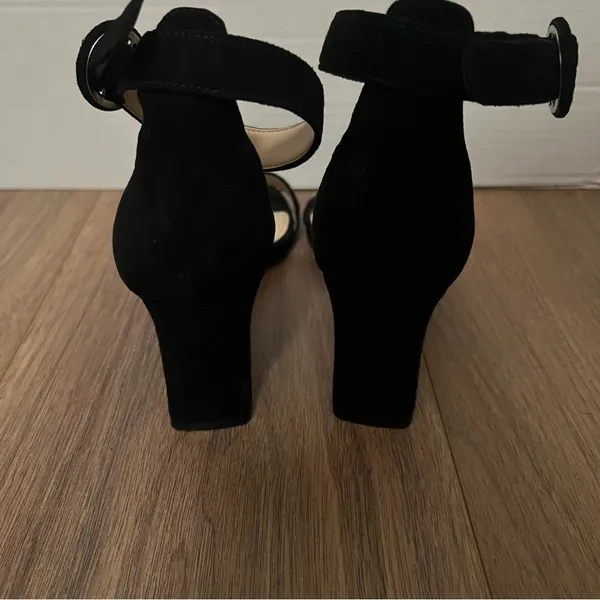 Marc Fisher LTD Black‎ Suede Block Heel Sandals Size 8M - Image 6