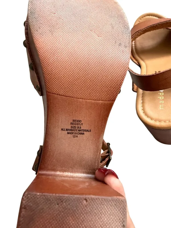 MADDEN GIRL Brown Tan Platform Sandals Size 9.5 - Image 3