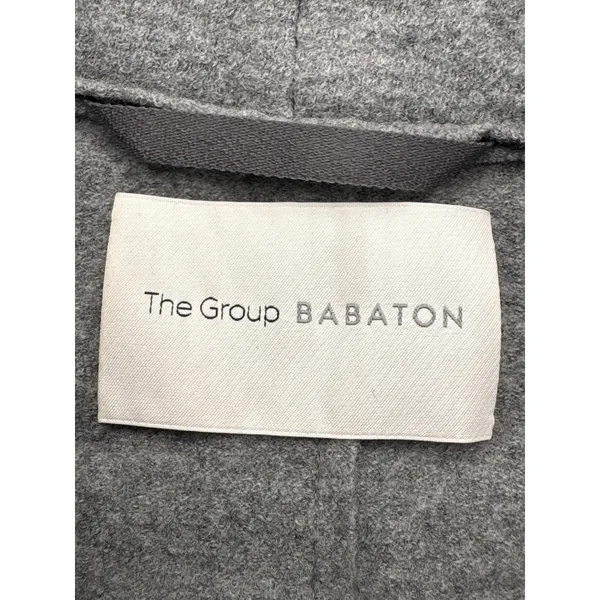 Aritzia Babaton Bonamici 100% Wool Gray Zip Coat Jacket‎ Size Small Minimalist - Image 6