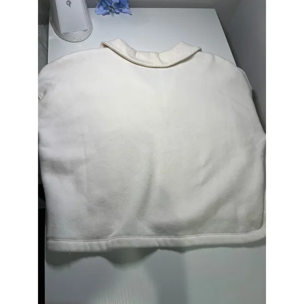 Z Supply Womens‎ Cream Ribbed Collar Fleece Pullover Sweatshirt ZT233836S Size S - Image 5
