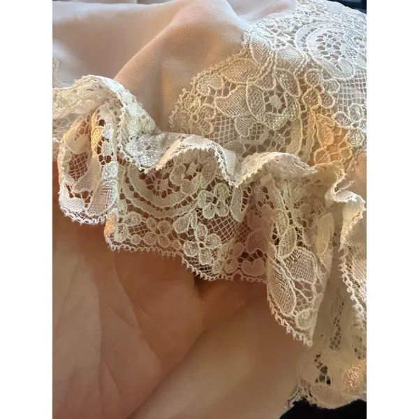 In Bloom Pale Pink Cream Lace Nightie Semi Sheer Womens Lage - Image 3
