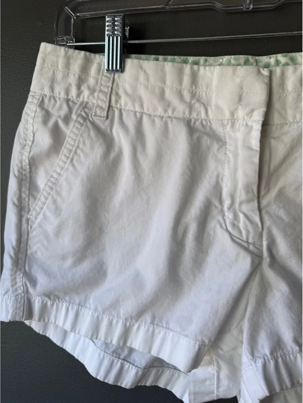 J.Crew White Cotton Chino Shorts Size 8 - Image 7